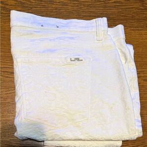 Lauren Ralph Lauren Cream Textured Trousers